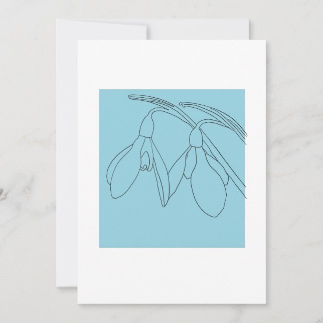 Convites Flor de snowdrop personalizada  (Frente)