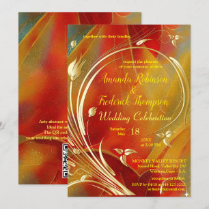 Convites Flor Dourada de Arty Magenta 2023 color Invit
