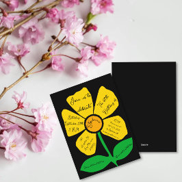 Convites Flor Dourada de Dodle Black 60th Birthday