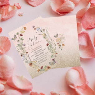 Convites Flor e borboleta salgado Elegante