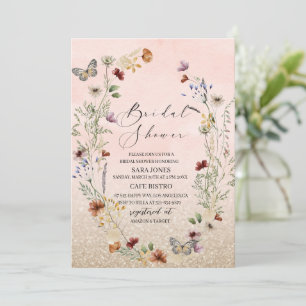 Convites Flor e borboleta salgado Elegante