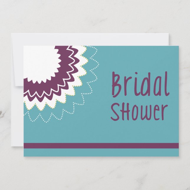 Convites Flor em chamas - Roxo e Verde (Frente)