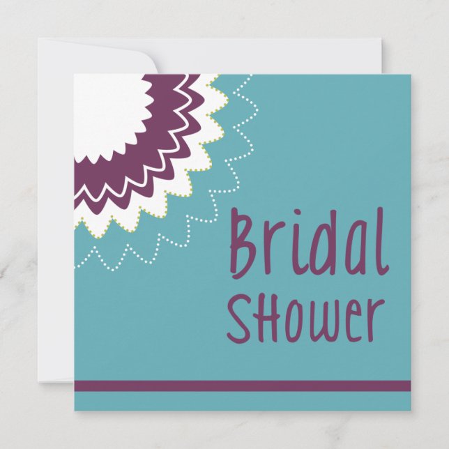 Convites Flor em chamas - Roxo e Verde (Frente)