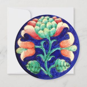 CONVITES FLOR ESTILIZADA/ROSA VERMELHO VERDE LARANJA AZUL F