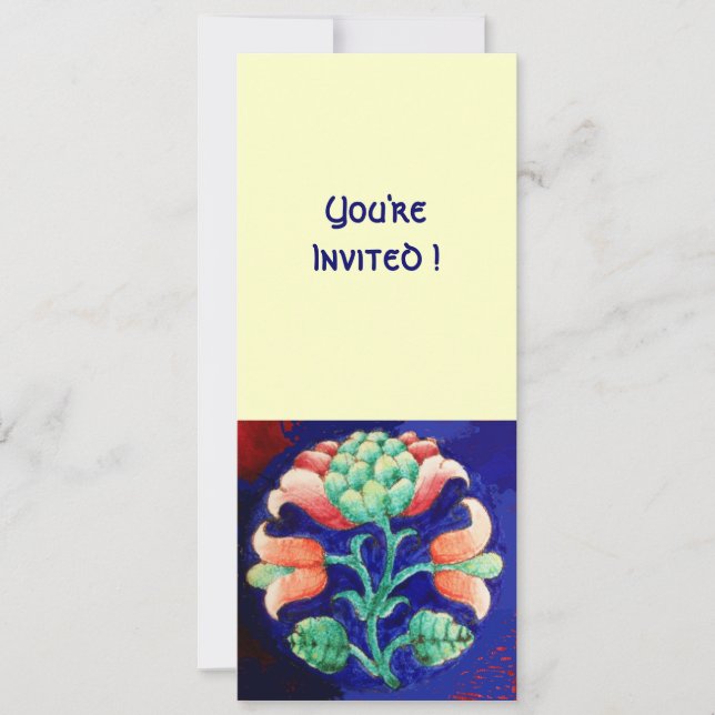 CONVITES FLOR ESTILIZADO/PINCO VERMELHO VERMELHO LARANJA AZ (Frente)