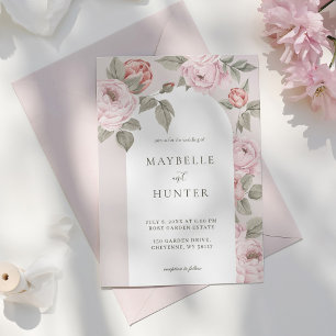 Convites Flor Floral Pia-Rosa-de-Soa-Rosa-Arch-Legenda