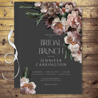Flor Moderno Escuro Brilha Negra Bridal Brunch