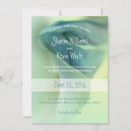 Convites Flor Romântica no Casamento de Tons Azuis