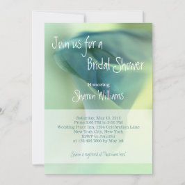 Convites Flor Romântico em tons azuis - Chá de panela