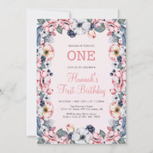 Flor & Rosa | Primeira festa de aniversário de 1 a