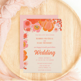 Convites Flor Rosa-Rosa-Coral Elegante