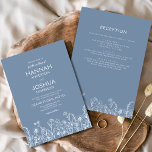 Convites Flor Selvagem Azul Botânico Tudo em Um Casamento<br><div class="desc">Ponha o tom para o seu casamento botânico azul empoeirado com suites de convite encantadores. A maneira perfeita de anunciar seu grande dia aos seus amigos e família, esses convites darão aos seus hóspedes uma espreitadela da beleza botânica que os espera. A suíte de convites deve refletir a beleza do...</div>