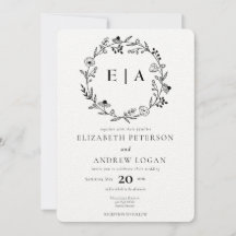 Flor selvagem mínimo | Wreath Wedding