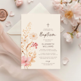 Convites Flor Selvagem Moderna | Batismo do Jardim Botânico