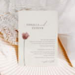 Convites Flor selvagem simples | Casamento tradicional bege<br><div class="desc">Esta flor selvagem simples | o convite tradicional de casamento beige é perfeito para o seu casamento bíblico. O singular brilhante, encantado floral rosa dá a este produto uma sensação artística e delicada que é um simples design moderno. Este olhar vai correr bem em qualquer época de casamento: primavera, verão,...</div>