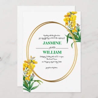 Convites Flor Selvagem Simples Moderna