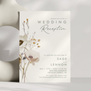 Convites Flor Silvestre Caprichosa   Recepção de Casamento 