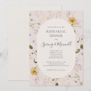 Convites Flor Silvestre de Primavera   Jantar de Ensaios Co