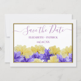 Convites Flor silvestre roxo rapsódia salvar a data