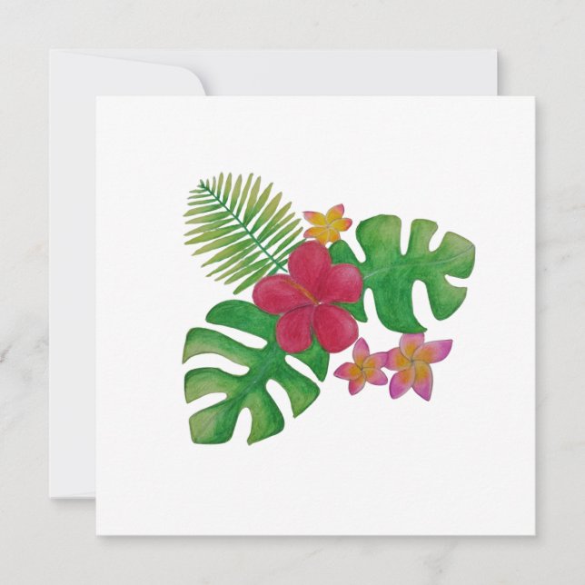 Convites Flor tropical (Frente)