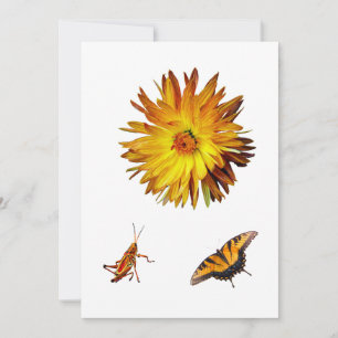 Convites Flora e fauna amarelas