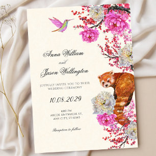 Convites Flora fauna estética casamento primavera