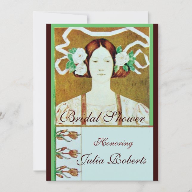 CONVITES FLORA /LADY COM PARTIDO CHÁ DE PANELA DE ROSES BRA (Frente)