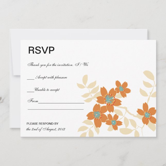 Convites Flora - Placas RSVP (Frente)