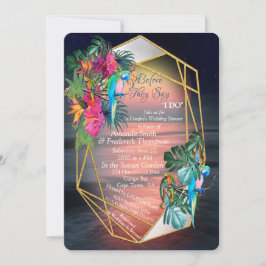 Convites Flora Tropical Paraíso no Sunset