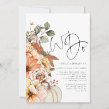 Florais Abóbora Outono Nós Fazemos Código QR Convi