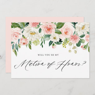 Convites Florais Cor-de-Água Rosa São Minha Matéria de Honr