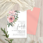 Convites Florais Cor-de-rosa esmagador, cor-de-rosa, Fortie<br><div class="desc">Elegante Blush Pink Florals Aniversário do Quarto Aniversário. uma trendy arte floral para convidar seus convidados a comemorar seu aniversário de 40 anos, com flores e folhas no canto superior esquerdo. Um roteiro elegante para a ocasião e personalizar facilmente o resto do texto de acordo com suas necessidades. Um plano...</div>