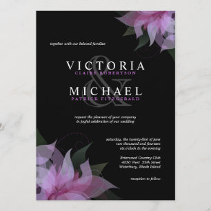 Convites florais da lavanda & do casamento do