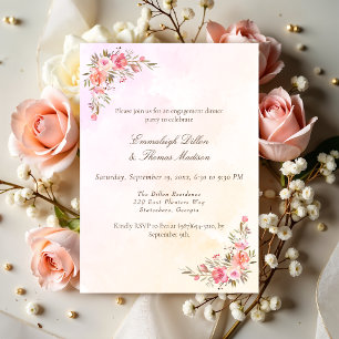 Convites Florais de Coral de Coral de Partido do Janto do n