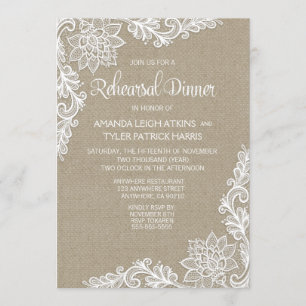 Convites florais de serapilheira & de jantar de