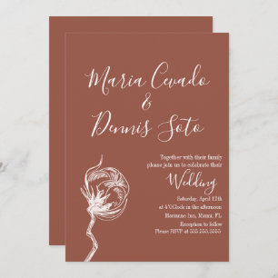 Convites Florais Desenhados Manuais Casados Convocação do T