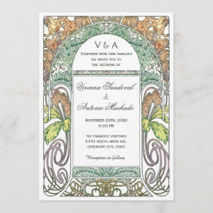 Convites florais do casamento do vintage IV