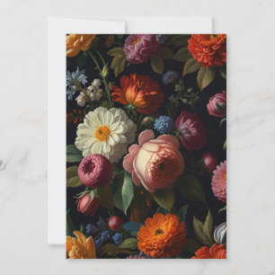 Convites Florais elegantes de coloração escura