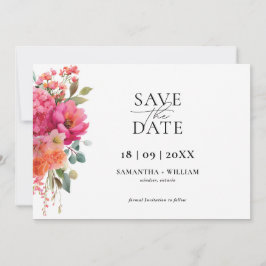 Convites Florais em Aquarela para Salvar a Data