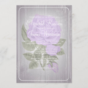 Convites florais rústicos do casamento da lavanda
