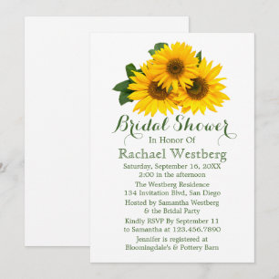 Convites Floral Amarelo-Verde-Chá de panela