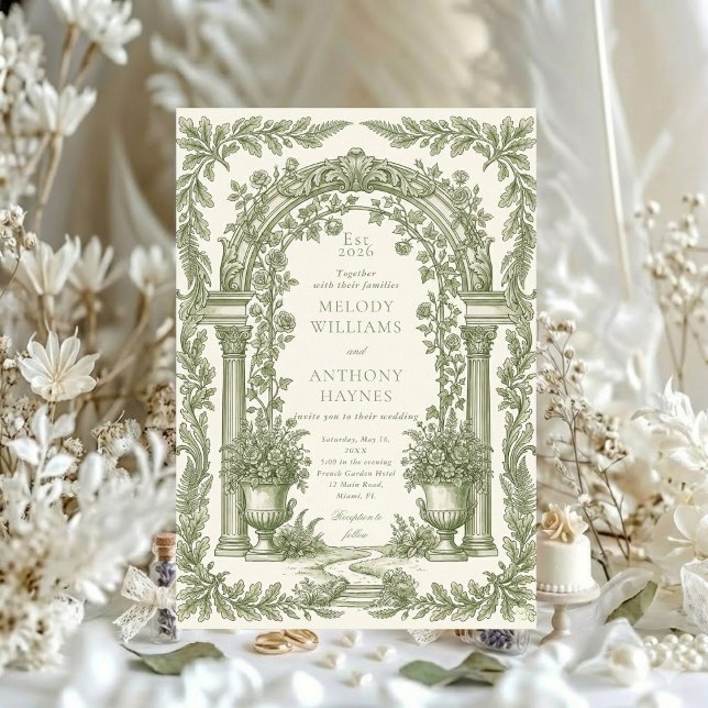 Convites Floral Art Nouveau–Inspired Wedding Stationery Inv (Criador carregado)