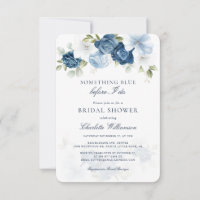 Floral Azul Dusty Antes Que Eu Faça Chá de panela