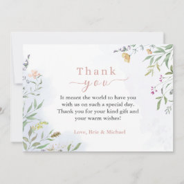 Convites Floral Baby Shower Thank You Card