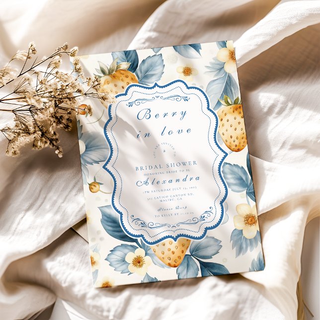 Convites Floral Berry Chic Chá de panela (Criador carregado)