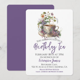 Convites Floral Birthday Tea Party