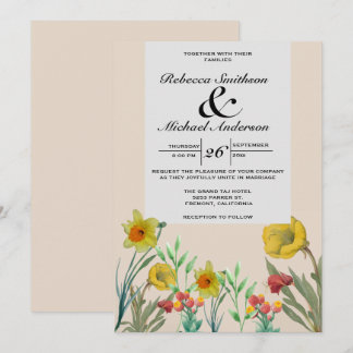 Convites Floral Boho Buquê Wildflower