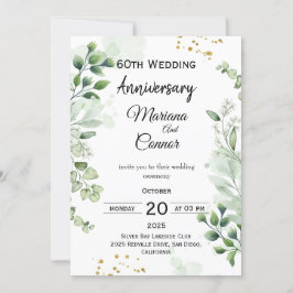 Convites Floral Boho Greenery Wedding Anniversary