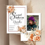 Convites Floral Boho Sweet 16 Festa de aniversário<br><div class="desc">Celebrar o marco de ficar doce 16 com uma festa de aniversário! Nossa Festa de aniversário Floral Boho Sweet 16 apresenta vibrações boêmicas rústicas,  estética moderna e delicadas flores cor-de-água florais cor-de-rosa-claro. Não se esqueça de mostrar a sua incrível foto quadrada para capturar a essência de 16 anos!</div>