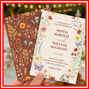 Convites Floral Boho Terracotta Wedding